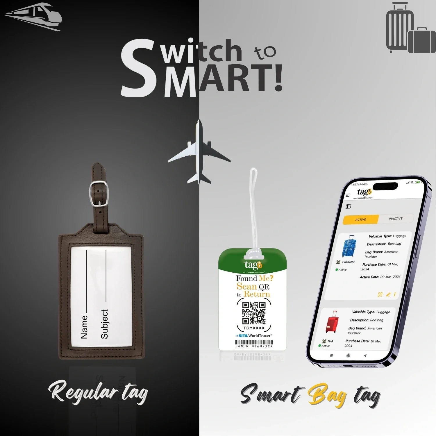 Smart Bag Security Tag - Pride [Pack 2]