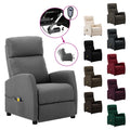vidaXL Massage Recliner Chair Electric Push Cozy Armchair for Elderly Fabric
